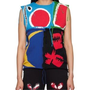 Charles LoverBoy Colorful Graphic Knit Vest